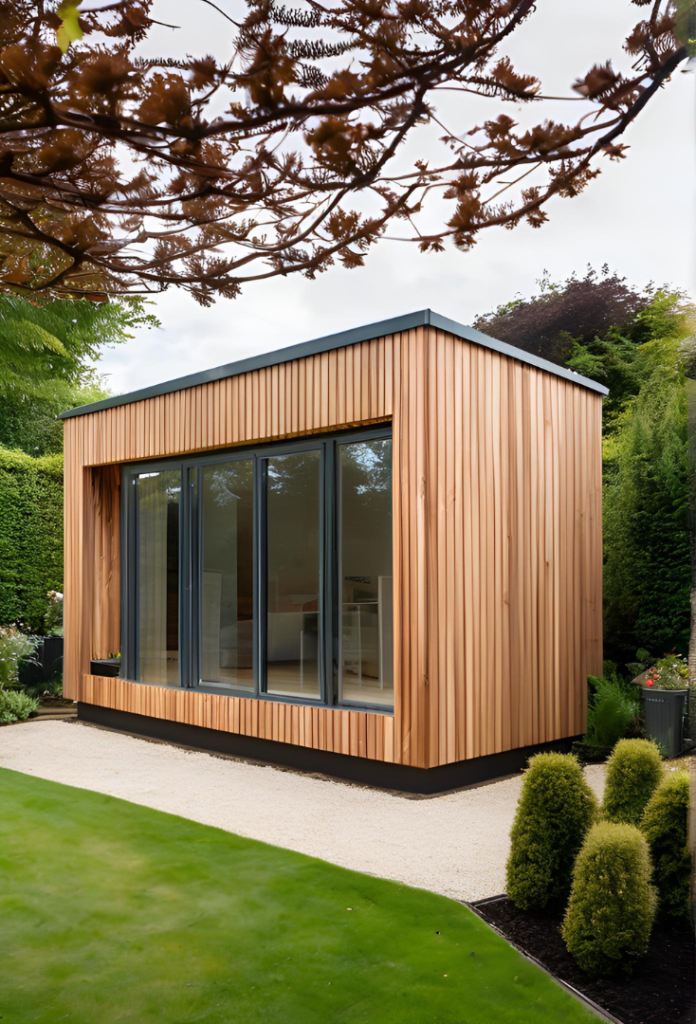 garden room surrey uk on concrete base