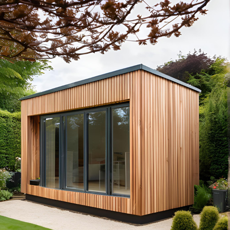 garden room surrey uk on concrete base